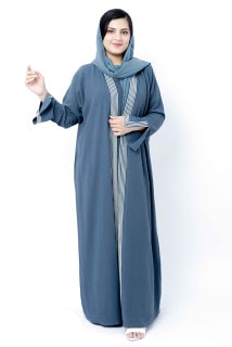 Modern Abaya AIK4016 Gray image