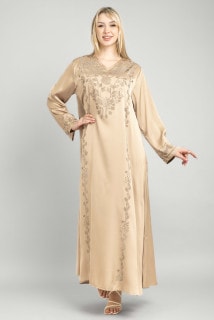 Solid Embellished Modern Jalabiaya CJ1082 image