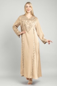 Solid Embellished Modern Jalabiaya CJ1082