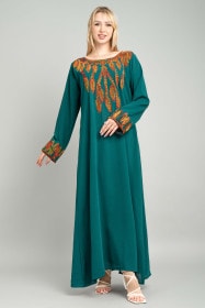 Solid Embroidery Elegant Jalabiya XJ1002