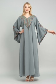 Solid Embroidery Elegant Jalabiya XJ1004