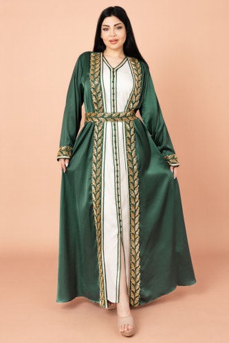 Belted Elegant 2-Piece Kaftan IK2008