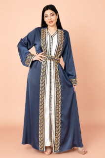 Belted Elegant 2-Piece Kaftan IK2008 image