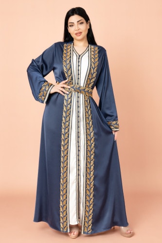 Belted Elegant 2-Piece Kaftan IK2008