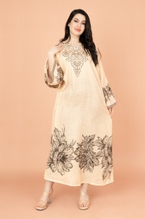 Embellished Floral Touch Solid Jalabiya IN1025 image