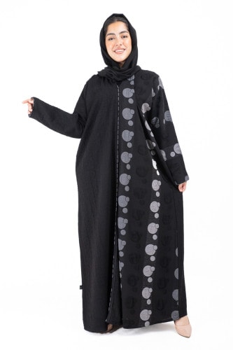 Flared Abaya AIK6038 Black