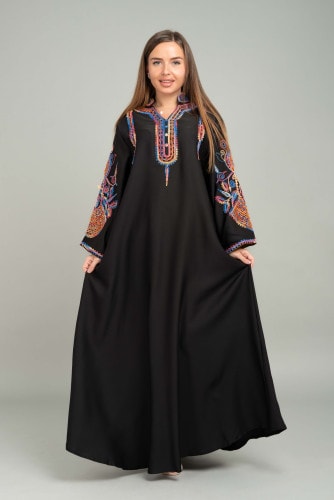 Mandarin Collar Hand Embroidered Jalabiya CJ1044