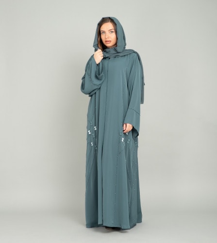 Crafted Classic Emirati Abaya AIK5081