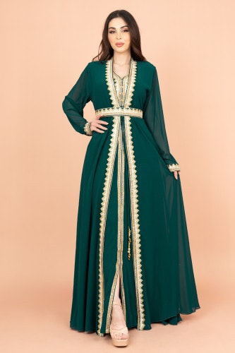 Belted Elegant 2-Piece Kaftan IK8742