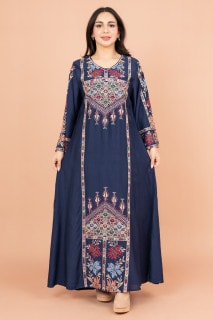 Exquisite Embroidered Jalabiya with Delicate Details IK4008 image