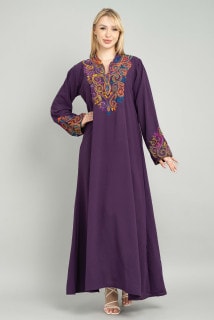 Solid Embroidery Elegant Jalabiya XJ1005 image