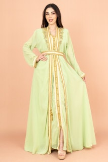 Belted Elegant 2-Piece Kaftan IK8747 image