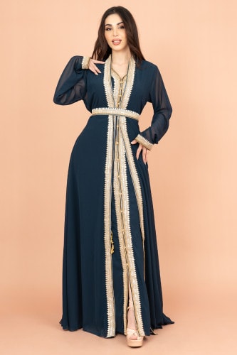 Belted Elegant 2-Piece Kaftan IK8729