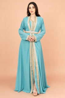 Belted Elegant 2-Piece Kaftan IK8729 image