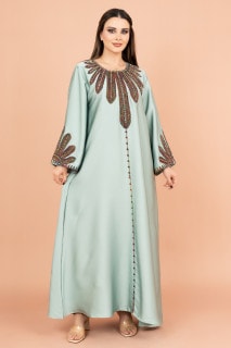 Solid Embroidered Jalabiya IK1007 image