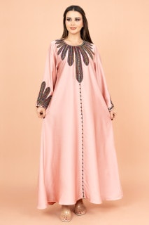 Solid Embroidered Jalabiya IK1007 image