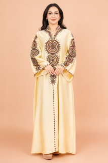 Solid Embroidered Jalabiya IK1008 image