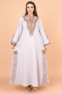 Solid Embroidered Jalabiya IK4003 image