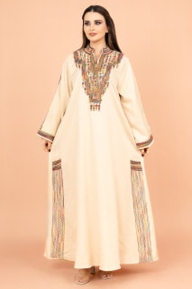 Solid Embroidered Jalabiya IK4003 image