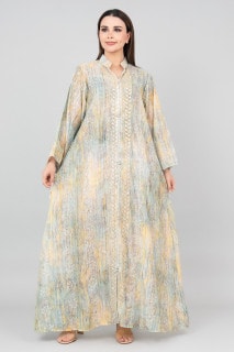 Petal Grace Embroidered Jalabiya IK3004 image