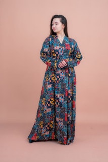 Abstract Geometric Maxi IK062 Blue image