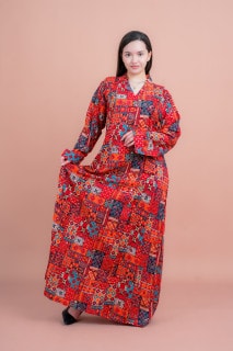 Abstract Geometric Maxi IK062 Red image