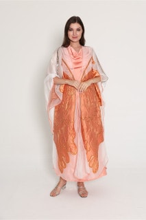 Shimmer Bisht Design Jalabiya IK6013 Orange image