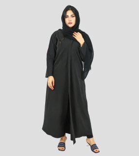 Embroidered Designed Abaya AIK2014 Black image