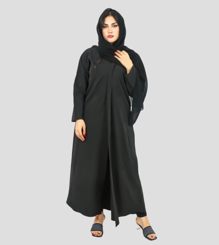 Embroidered Designed Abaya AIK2014 Black
