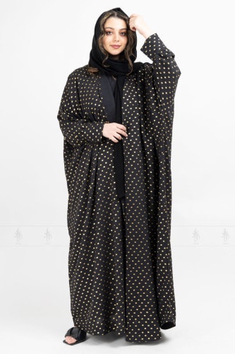 Printed CY Abaya AIK8004 Black