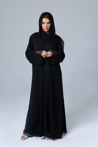 Crystal Lace Design Abaya ABY1135