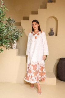 Floral Crystal Pieces Classic Jalabiya IK6033 Red image