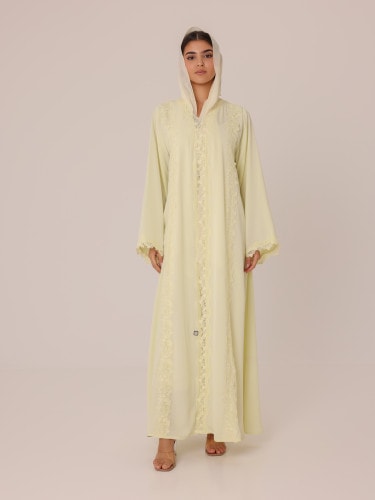 Citrus Dream Abaya ABY1227 Yellow