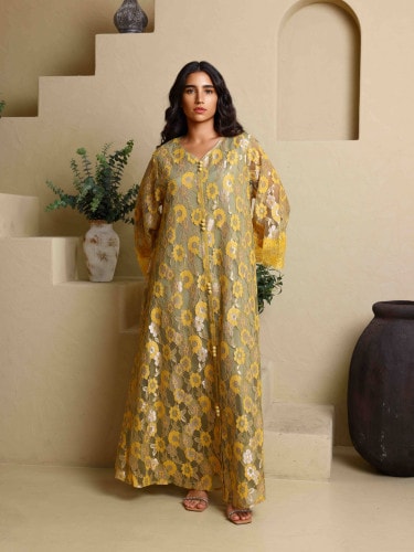 Ikkxa Eira Jalabiya IK4039 Yellow