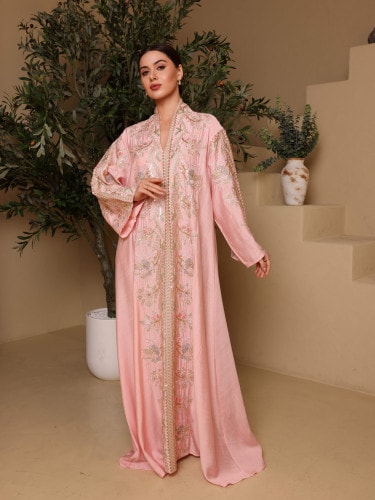 Ikkxa Taliah Jalabiya IK7006 Pink