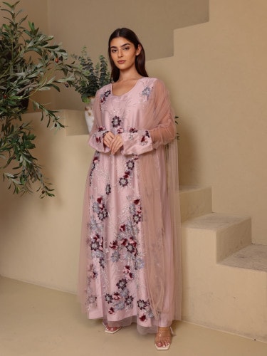 Ikkxa Nayla Jalabiya IK1107 Pink