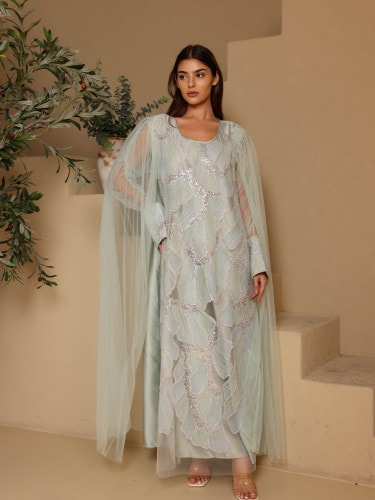 Ikkxa Nayla Jalabiya IK1107 Green