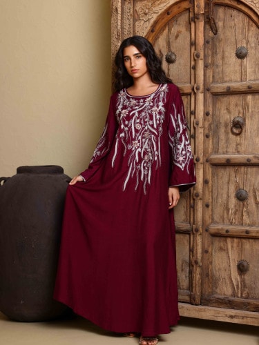 IKKXA Qayla Jalabiya IK4037 Purple