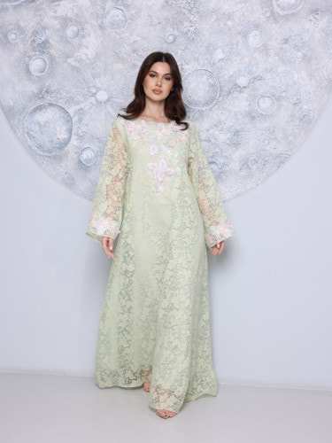 IKKXA Rosé Jardin Jalabiya IK1115 Green