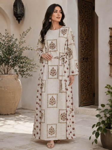 Ivory Heritage Jalabiya IKTT002 Red
