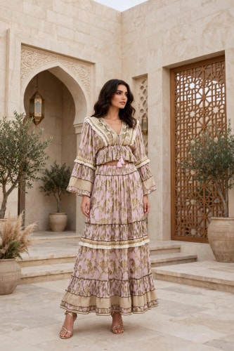 Artisan Grace Co-ord Set IKPAP829 Pink