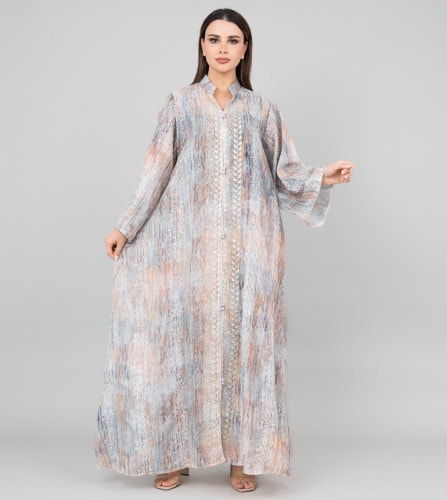 Petal Grace Embroidered Jalabiya IK3004